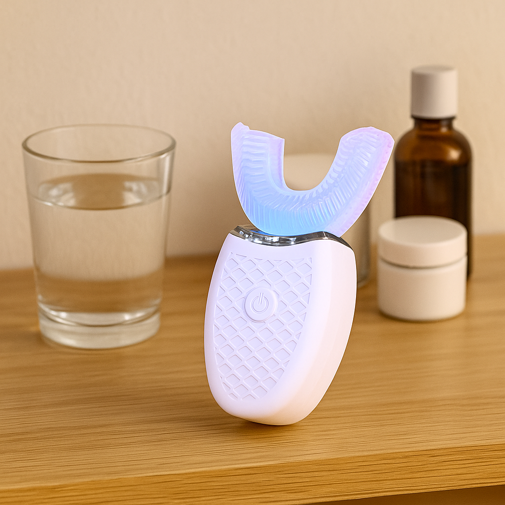 Brosse à Dents Électrique 360° Étanche – Tête en Silicone en Forme de U