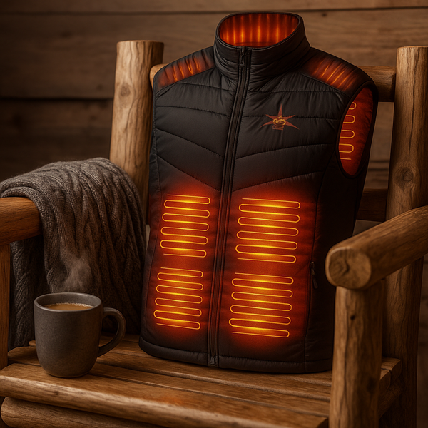 Gilet chauffant unisexe avec batterie USB – 17 zones de chaleur