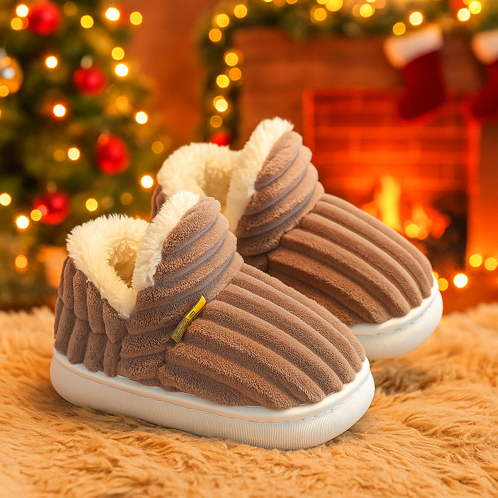 Pantoufles d’hiver douces et antidérapantes pour enfants
