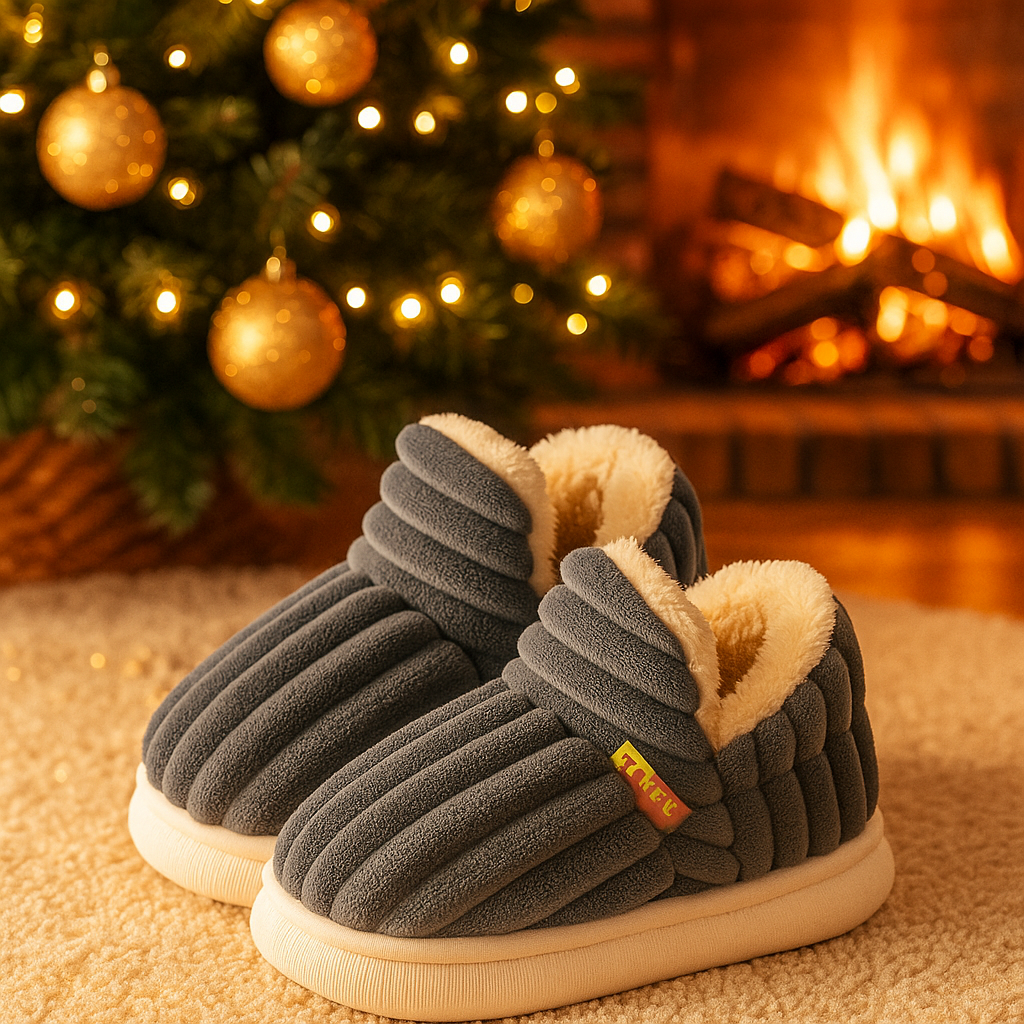 Pantoufles d’hiver douces et antidérapantes pour enfants