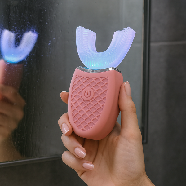 Brosse à Dents Électrique 360° Étanche – Tête en Silicone en Forme de U