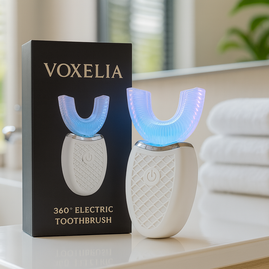 Brosse à Dents Électrique 360° Étanche – Tête en Silicone en Forme de U