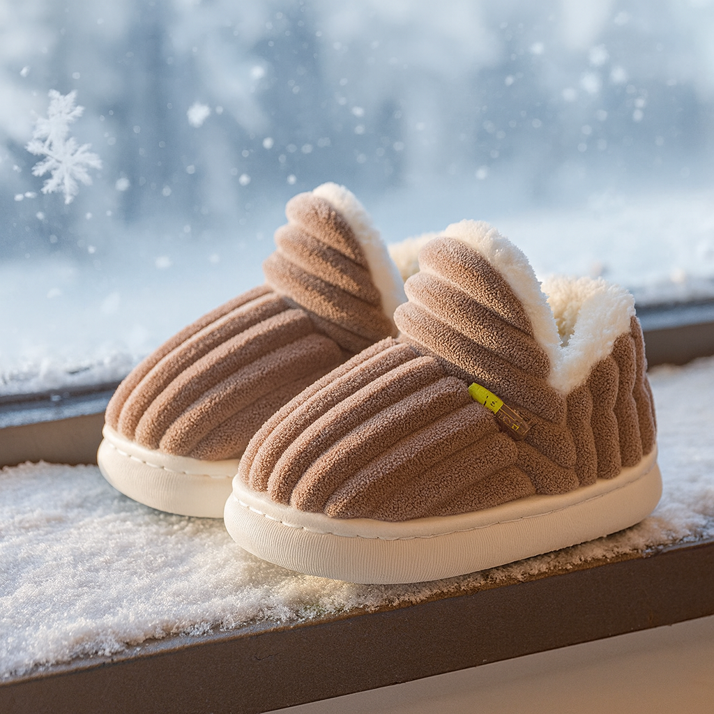 Pantoufles d’hiver douces et antidérapantes pour enfants
