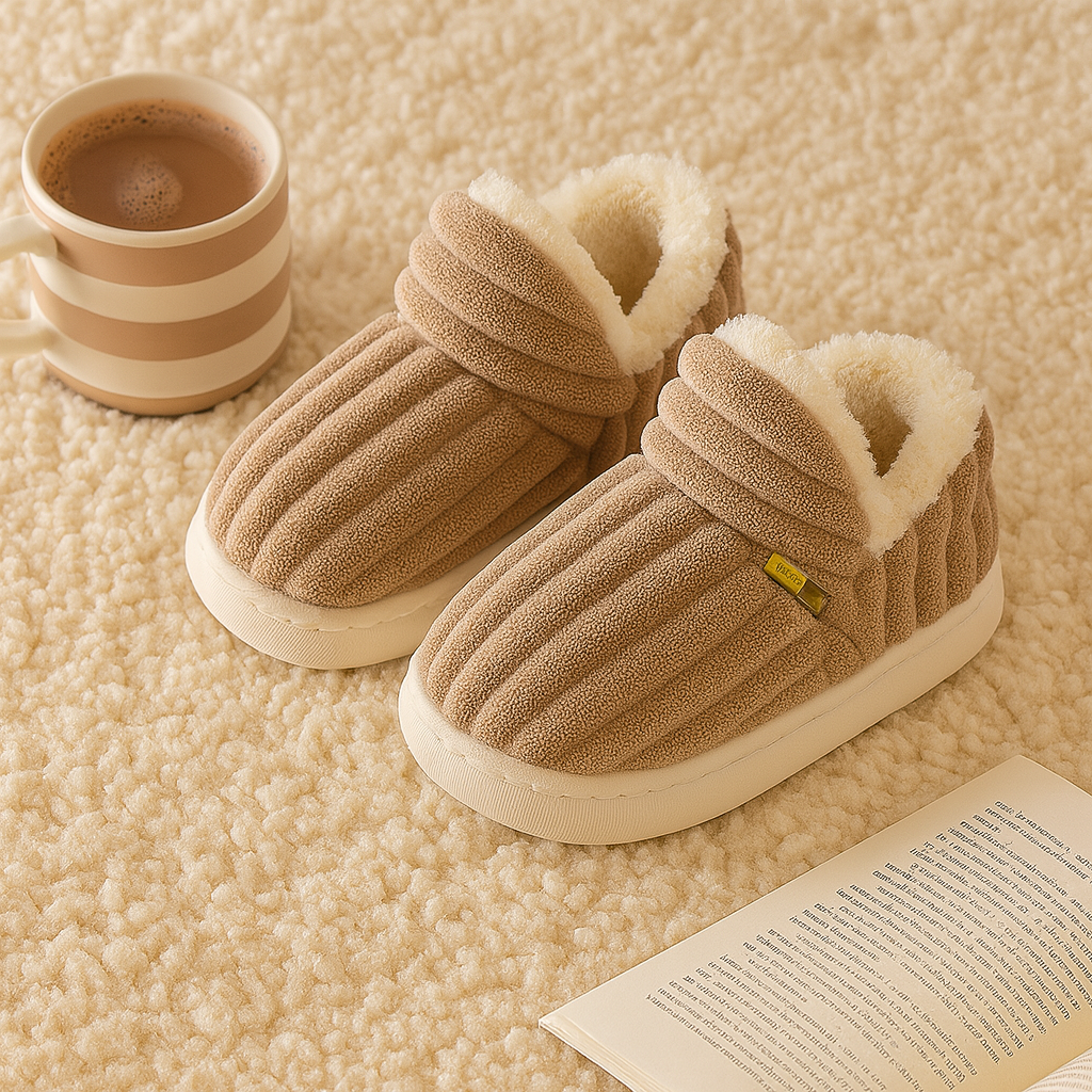 Pantoufles d’hiver douces et antidérapantes pour enfants