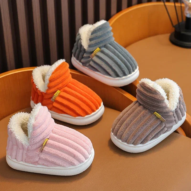 Pantufas quentes de pelúcia para crianças - Hivier, estilo e conforto