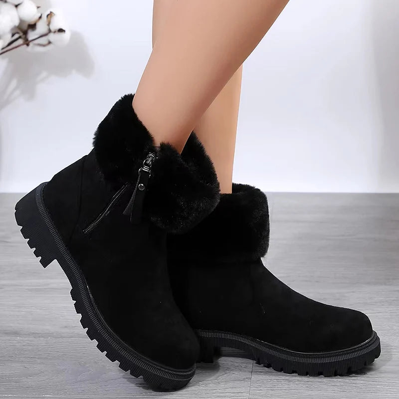 Botas de inverno para mulher com forro macio - Manter-se quente