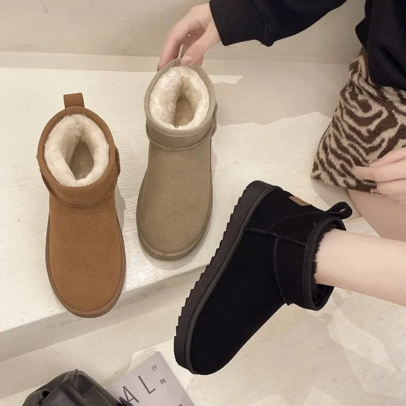 Botas de inverno impermeáveis 2024 para mulher - Quentes e confortáveis