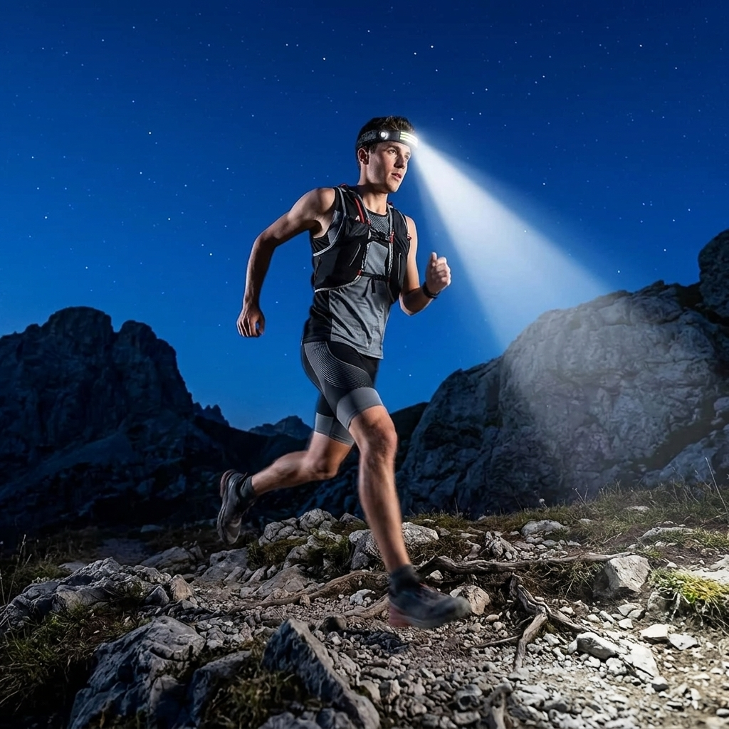 Lampe Frontale LED Rechargeable USB — 5 Modes & Capteur de Mouvement