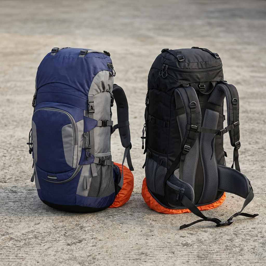 Sac à Dos Trekking 60L Imperméable — Housse de Pluie Incluse